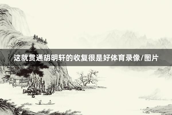 这就贯通胡明轩的收复很是好体育录像/图片
