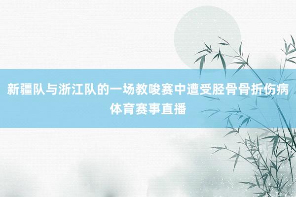 新疆队与浙江队的一场教唆赛中遭受胫骨骨折伤病体育赛事直播