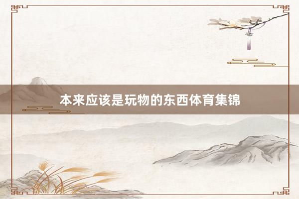本来应该是玩物的东西体育集锦